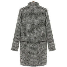 Load image into Gallery viewer, 2018 Spring Winter Women Coat Gray Wool Coat Long Brand Woolen Coat Overcoat Lady Outwear