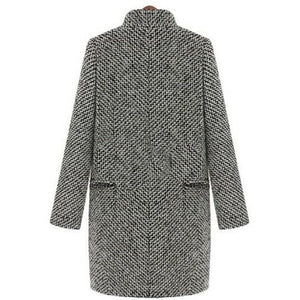 2018 Spring Winter Women Coat Gray Wool Coat Long Brand Woolen Coat Overcoat Lady Outwear