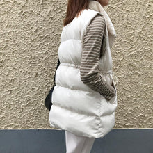 Load image into Gallery viewer, Winter Long Sleeveless Vest Coats Women Stand Neck Slim Cotton Padded Jacket