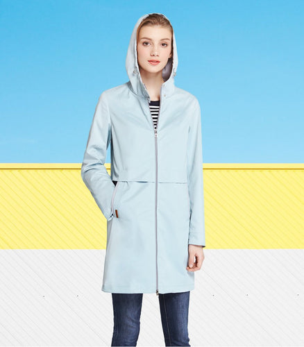 2019 Fall Woman Clothing Solid Color Long Sleeved Casual New Women Coat Stand Collar Pockets Trench Coat