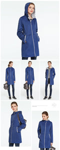 2019 Fall Woman Clothing Solid Color Long Sleeved Casual New Women Coat Stand Collar Pockets Trench Coat