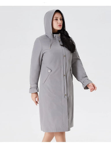 2019 Women Trench Coat Spring Fashion Long Windbreaker Solid Color Windproof Temperament