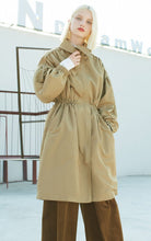 Load image into Gallery viewer, Vero Moda Fall Lapel Zip Front Cinched Waist Medium-style Lace-up Coat Jacket