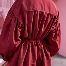 Load image into Gallery viewer, Vero Moda Fall Lapel Zip Front Cinched Waist Medium-style Lace-up Coat Jacket