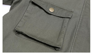 Women Anorak Solid Color Long Sleeved Pockets Zipper Hooded Collar Coat