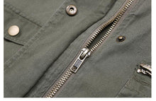 Load image into Gallery viewer, Women Anorak Solid Color Long Sleeved Pockets Zipper Hooded Collar Coat