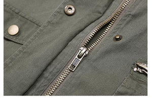 Women Anorak Solid Color Long Sleeved Pockets Zipper Hooded Collar Coat
