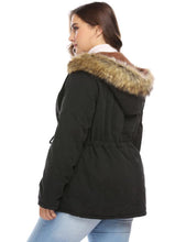 Load image into Gallery viewer, Women Winter Cats Casual Long Sleeve Hooded Jackets Solid Zip-up Anorak Parka Jacket