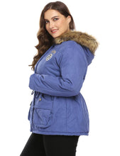 Load image into Gallery viewer, Women Winter Cats Casual Long Sleeve Hooded Jackets Solid Zip-up Anorak Parka Jacket