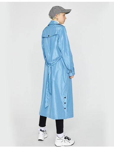 Autumn Slid Elegant Women Long Trench Coat Casaco Feminino Overcoat