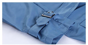 Autumn Slid Elegant Women Long Trench Coat Casaco Feminino Overcoat