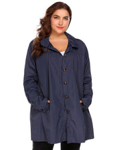 Load image into Gallery viewer, Women Rain Coat Jacket Spring Autumn Hooded Windbreaker Lightweight Waterproof Raincoat