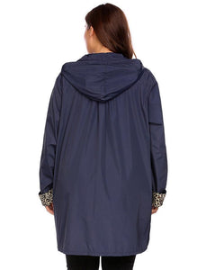 Women Rain Coat Jacket Spring Autumn Hooded Windbreaker Lightweight Waterproof Raincoat