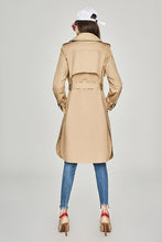 Load image into Gallery viewer, 2019 Autumn Fashion Casual Women&#39;s Khaki Trench Coat Double Breasted Long Outerwear