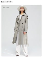 Load image into Gallery viewer, 2019 Autumn Top Trench Coat Women Double Breasted Long Outerwear Lady Overcoat