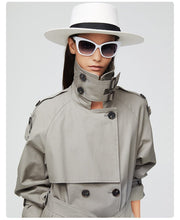 Load image into Gallery viewer, 2019 Autumn Top Trench Coat Women Double Breasted Long Outerwear Lady Overcoat