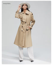 Load image into Gallery viewer, 2019 Autumn Top Trench Coat Women Double Breasted Long Outerwear Lady Overcoat