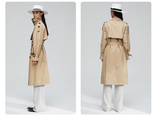 Load image into Gallery viewer, 2019 Autumn Top Trench Coat Women Double Breasted Long Outerwear Lady Overcoat