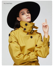 Load image into Gallery viewer, 2019 Autumn Top Trench Coat Women Double Breasted Long Outerwear Lady Overcoat