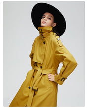 Load image into Gallery viewer, 2019 Autumn Top Trench Coat Women Double Breasted Long Outerwear Lady Overcoat