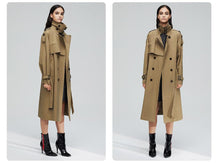 Load image into Gallery viewer, 2019 Autumn Top Trench Coat Women Double Breasted Long Outerwear Lady Overcoat