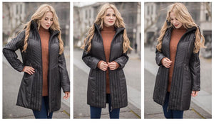 Women Trench Coats Autumn Winter Ladies Fashion Coat Detachable Hood