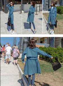 2019 Windbreaker Coats Long Spring Autumn Coat Women Trench Coats Loose Casual Ladies Outerwear