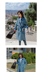 2019 Windbreaker Coats Long Spring Autumn Coat Women Trench Coats Loose Casual Ladies Outerwear