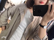 Load image into Gallery viewer, 2019 Summer Cotton Linen Women&#39;s Trench Coat Korean Version Long Sleeved Loose Women Coats