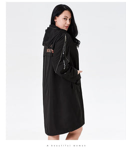 2019 Trench Coat Spring Women Hooded Fashion Female Trench Clothes Classic Manteau Ukraine Ladies