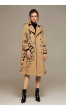 Load image into Gallery viewer, 2019 Autumn And Winter Trench Coat Women Long Sleeve Printing Windbreaker Trench Femme