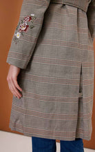 Load image into Gallery viewer, Women&#39;s Double-breasted Lapel Medium Length Embroidered Wind Coat
