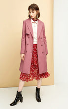 Load image into Gallery viewer, Women&#39;s Double-breasted Lapel Medium Length Embroidered Wind Coat