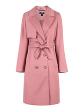 Load image into Gallery viewer, Women&#39;s Double-breasted Lapel Medium Length Embroidered Wind Coat