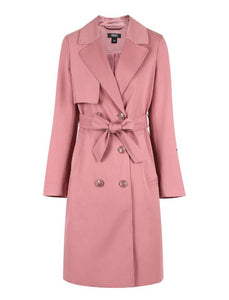 Women's Double-breasted Lapel Medium Length Embroidered Wind Coat