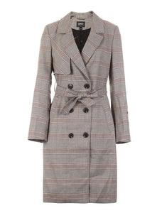Women's Double-breasted Lapel Medium Length Embroidered Wind Coat