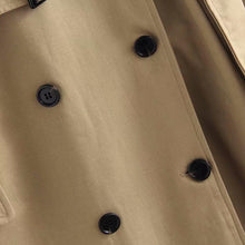 Load image into Gallery viewer, Women Casual Solid Color Double Breasted Outwear Sashes Office Coat Chic Epaulet Design Long Trench