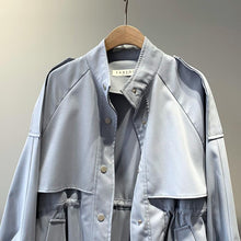 Load image into Gallery viewer, Spring Women Trench Coat Single Breasted Loose Elastic Waist Korean Casual Long Coat Female Tops