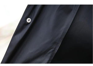 2019 Spliced Black Trench Women Tide Long Print Streetwear Hoodie Casual Female Wide Waisted Coat