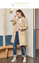 Load image into Gallery viewer, Women Double-Breasted Classic Trench Coat With Collar Abrigo Mujer Windbreaker Long Outwear Overcoat