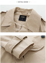 Load image into Gallery viewer, Women Double-Breasted Classic Trench Coat With Collar Abrigo Mujer Windbreaker Long Outwear Overcoat