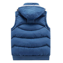 Load image into Gallery viewer, 2019 Men Thickening Cotton Vest Hat Hooded Warm Vest Winter Waistcoat