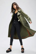 Load image into Gallery viewer, 2019 Autumn Women&#39;s Casual Trench Coat Cotton Vintage Washed Military Outwear Loose Clothing With Belt