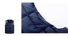 Load image into Gallery viewer, Duck Down Jacket Vest Men Autumn Winter Warm Sleeveless V-neck Button Down Lightweight Waistcoat