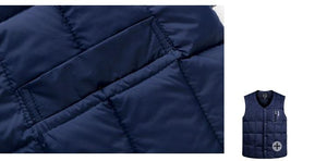 Duck Down Jacket Vest Men Autumn Winter Warm Sleeveless V-neck Button Down Lightweight Waistcoat