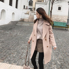 Load image into Gallery viewer, 2019 Autumn And Winter Woolen Coat Female Mid-Long