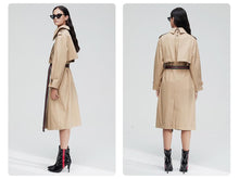 Load image into Gallery viewer, 2019 Khaki Trench Coat Women X-Long Cotton Loose Clothing With Belt Woman Clothes
