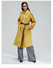 Load image into Gallery viewer, 2019 Khaki Trench Coat Women X-Long Cotton Loose Clothing With Belt Woman Clothes