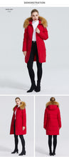 Load image into Gallery viewer, 2019 New Winter Collection Jacket Women Winter Parka With Fur Hood Patch Pocket Women Coat