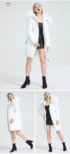 Load image into Gallery viewer, 2019 New Winter Collection Jacket Women Winter Parka With Fur Hood Patch Pocket Women Coat